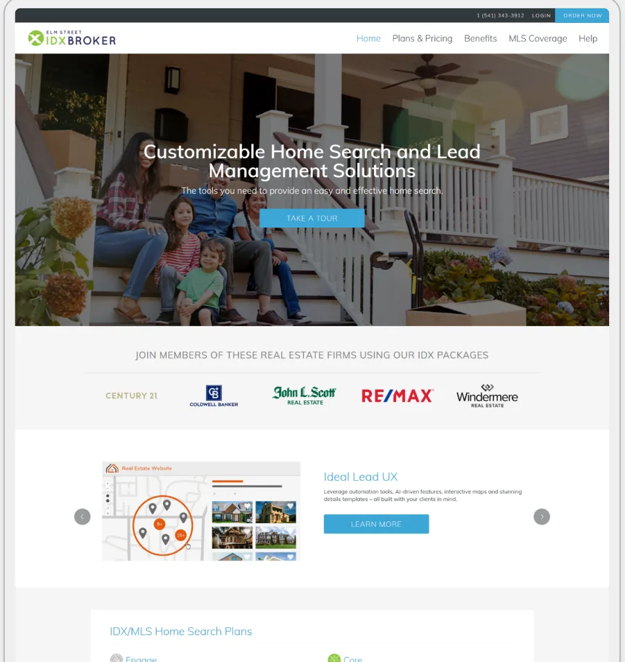 IDX Broker current homepage