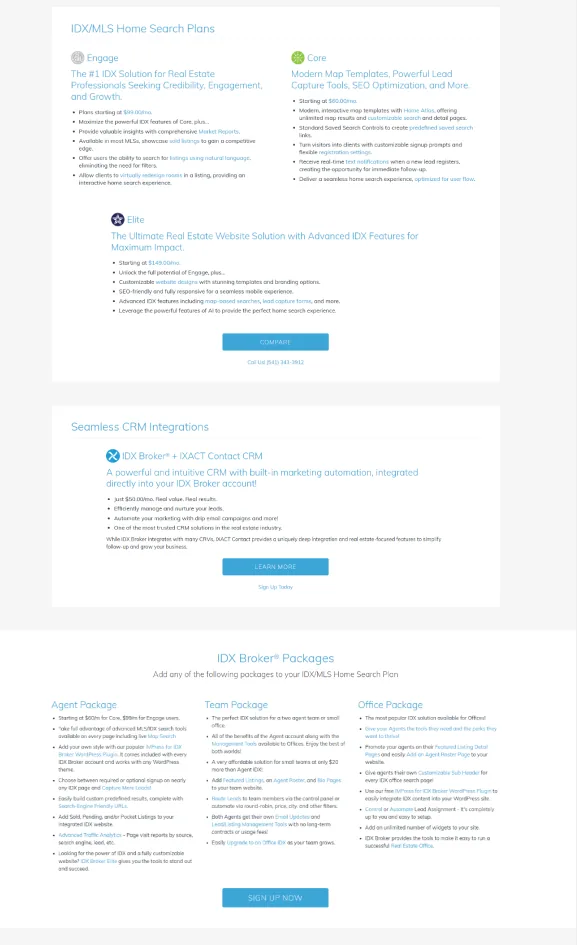 IDX Broker plans and pricing